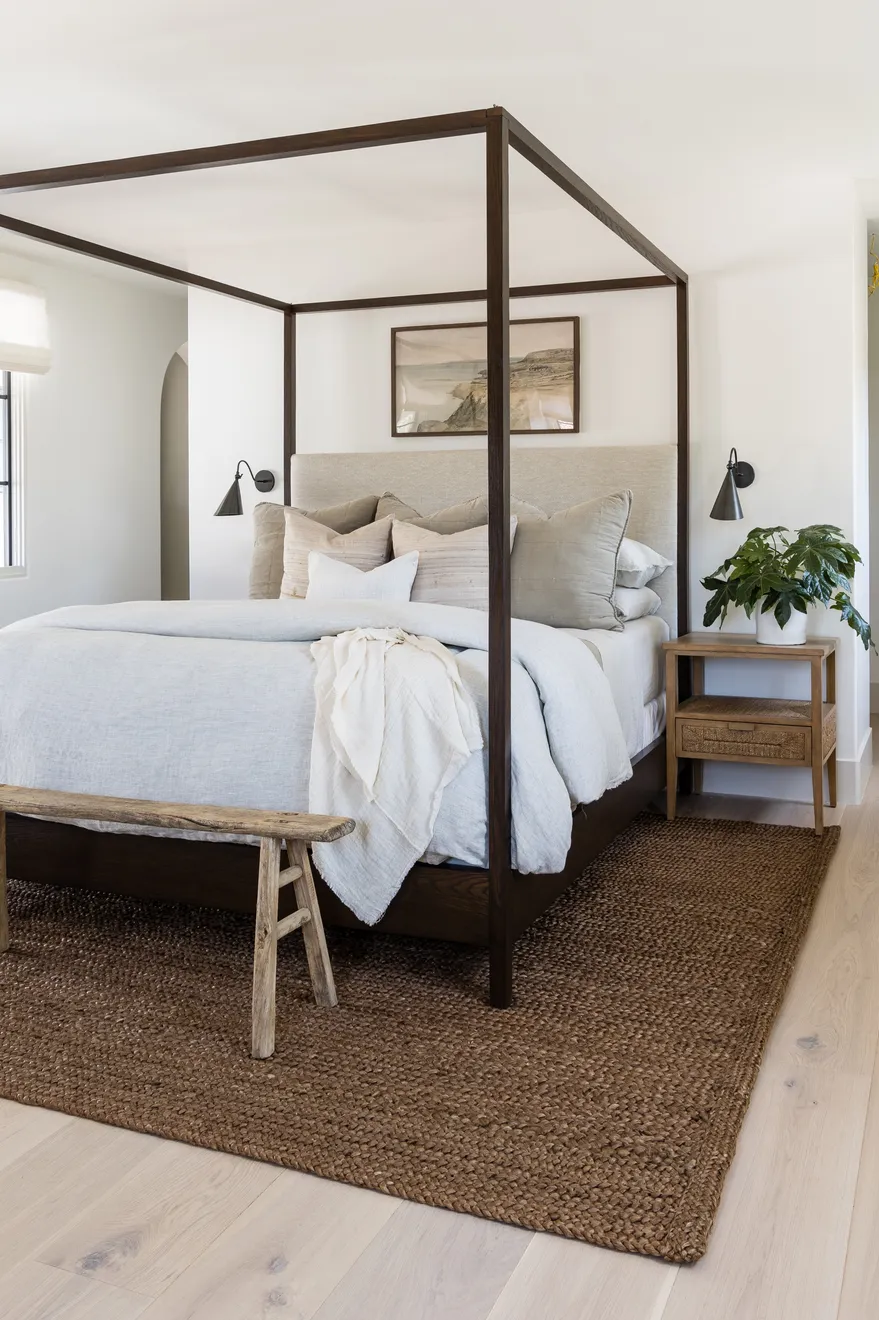 Bedroom rug placement
