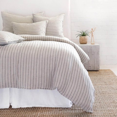 Blake Duvet Collection by Pom Pom at Home // Queen / Flax/Midnight
