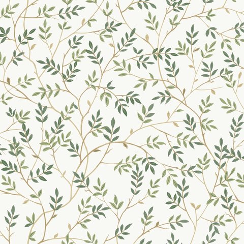 Branches Wallpaper // Single Roll / Fern Green