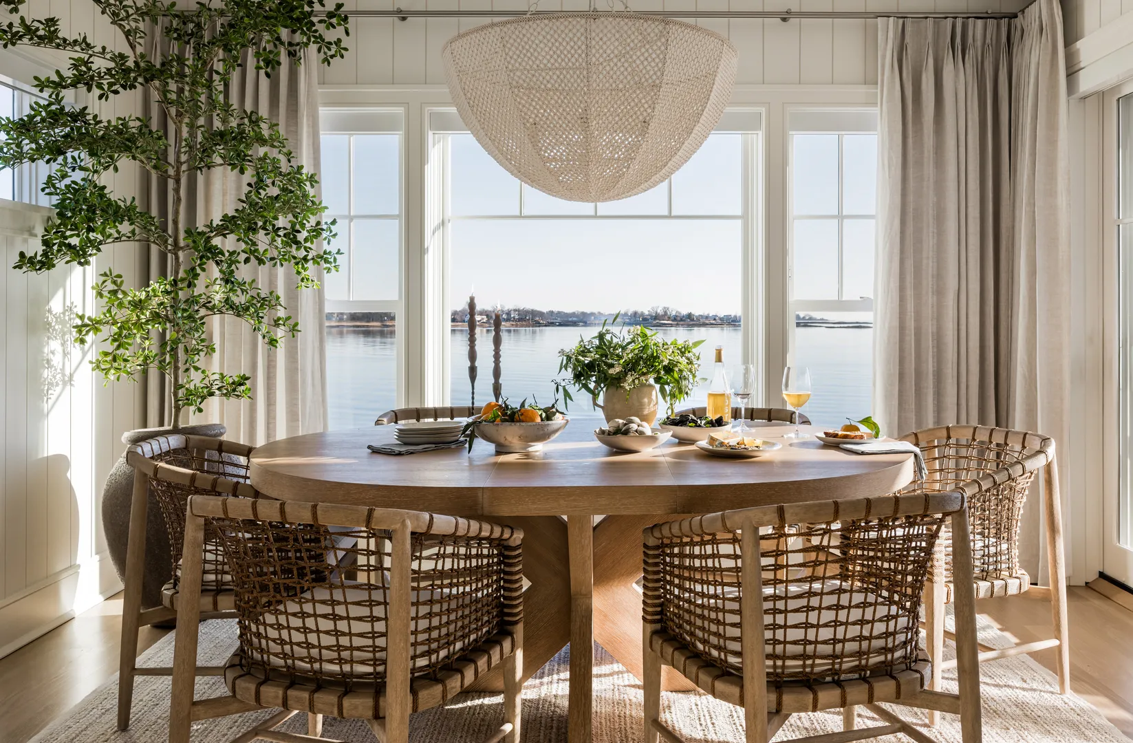 Dining room in Coastal Connecticut by Pure Salt