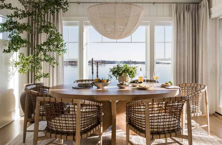 Dining room in Coastal Connecticut by Pure Salt