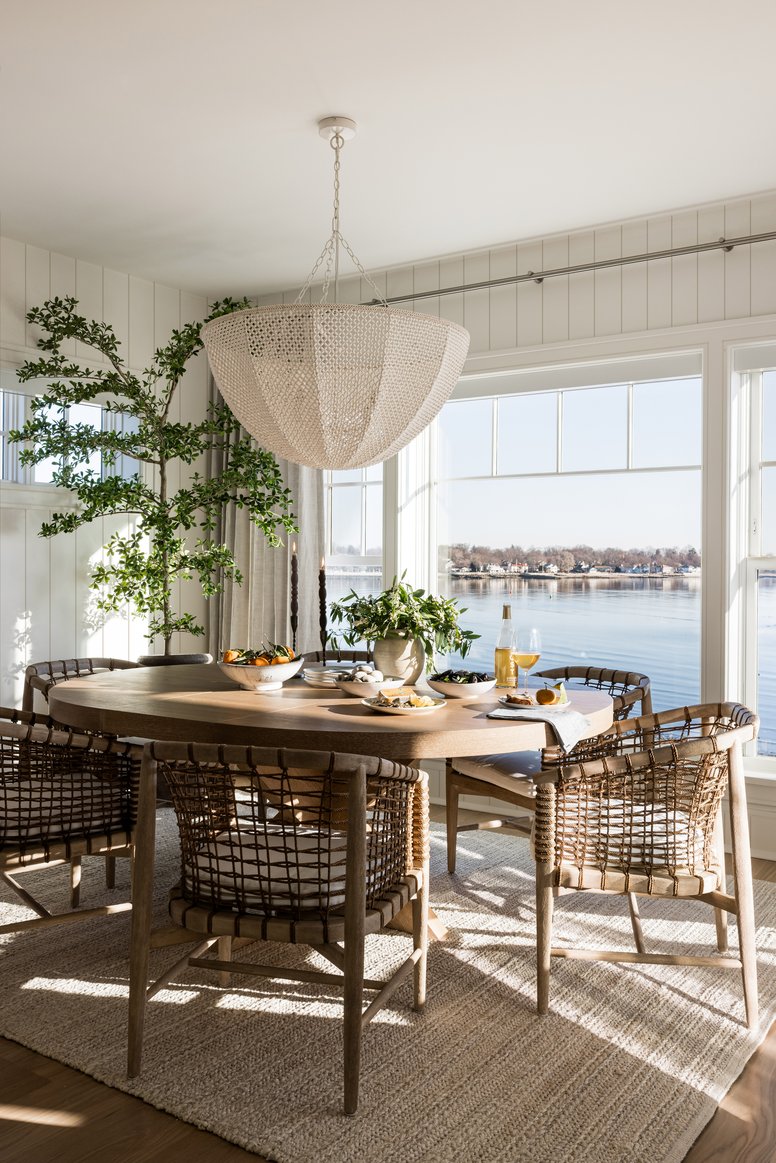 Dining room lighting in Coastal Connecticut
