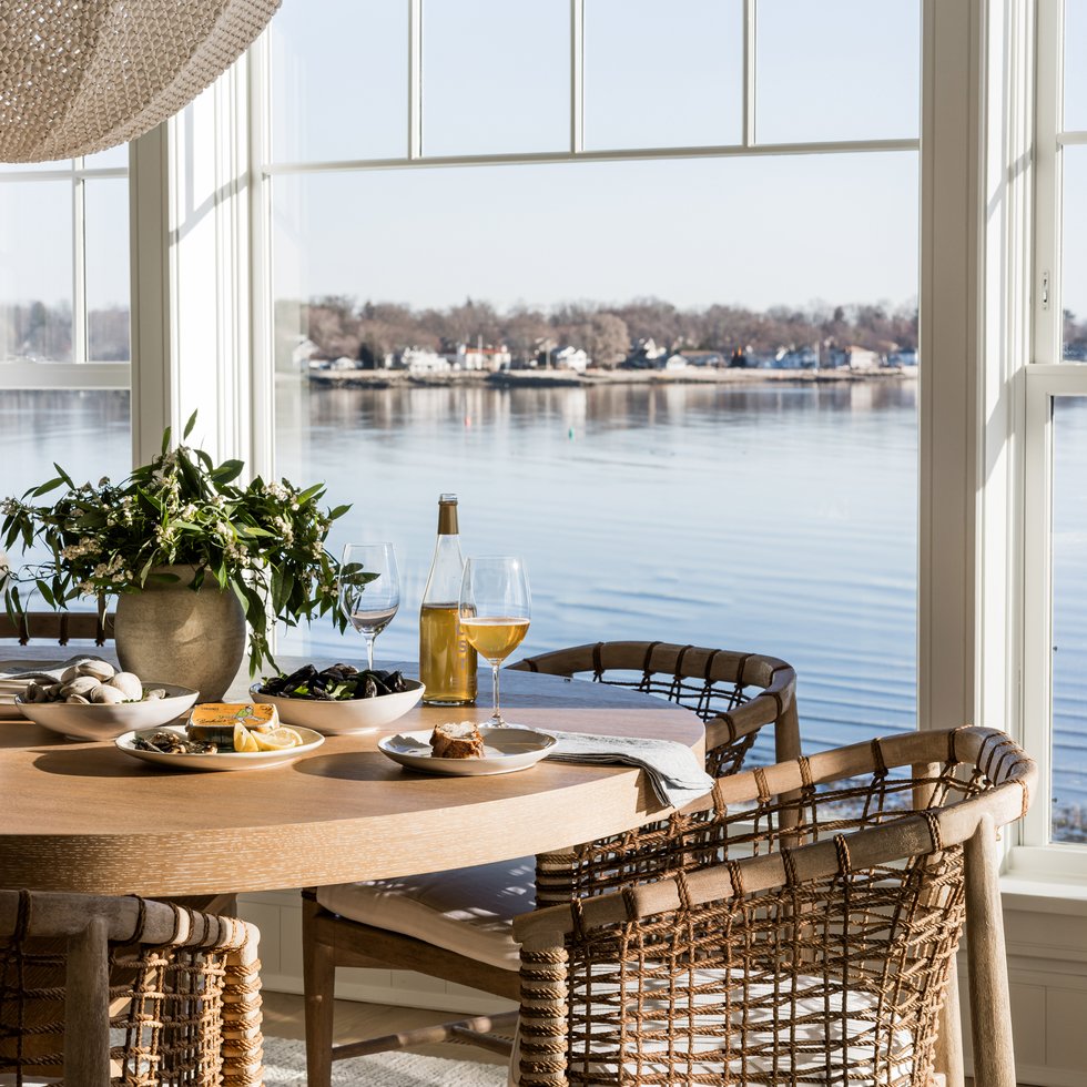 Dining room view in Coastal Connecticut