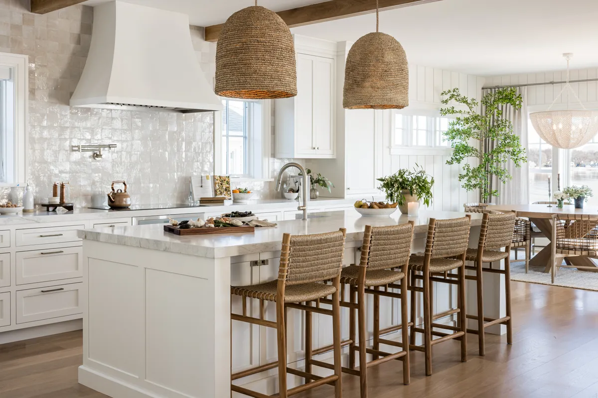 Kitchen island seating in Coastal Connecticut