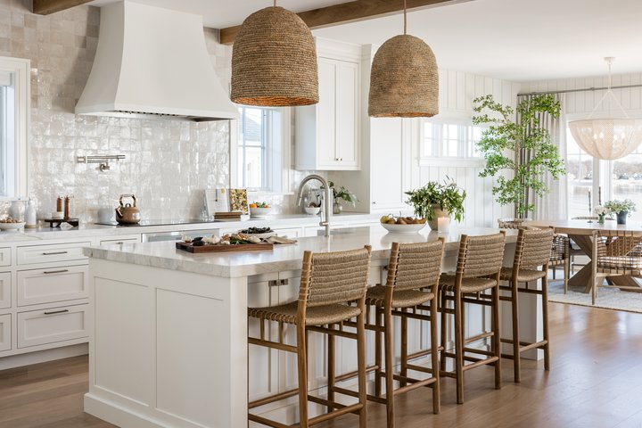 Kitchen island seating in Coastal Connecticut