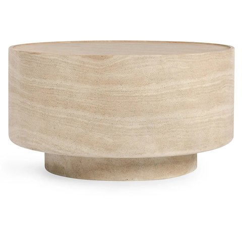 Mckeen Outdoor Round Coffee Table-featured