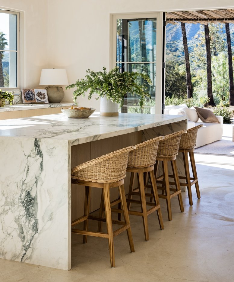 Kitchen island in Ojai Oasis by Pure Salt