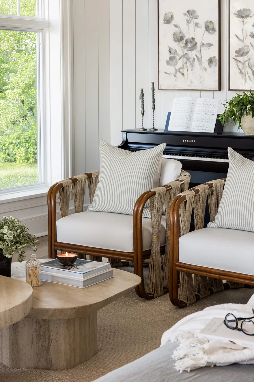 Pure Salt x Leftbank Art: Still Earth collection. Coastal living room design