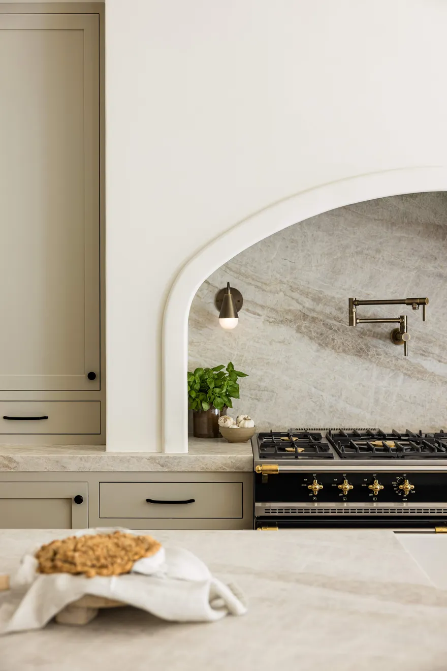 California Ranch Project: Kitchen with Arched Range