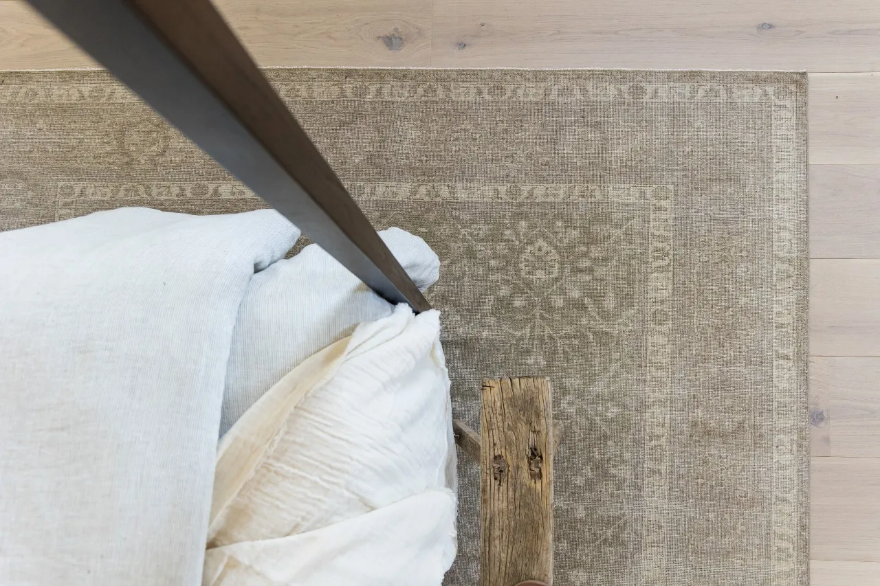 Rug under bed