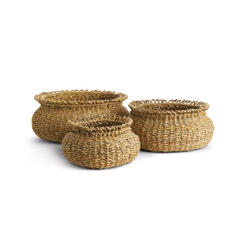 Seagrass Loop Baskets, Set Of 3-featured