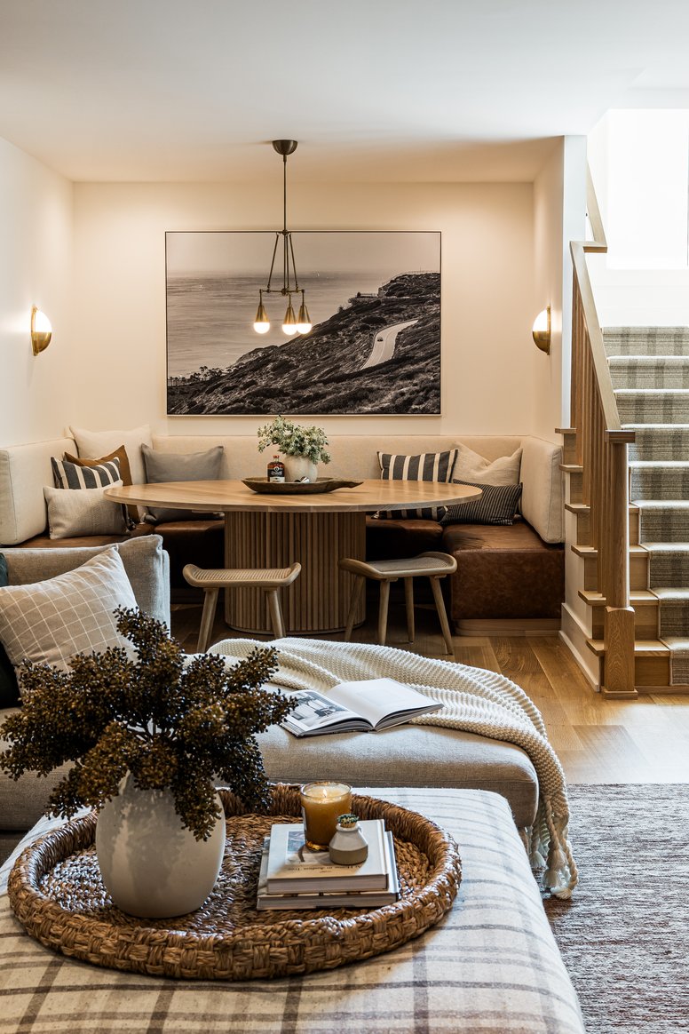 Basement dining area in Flint Hills