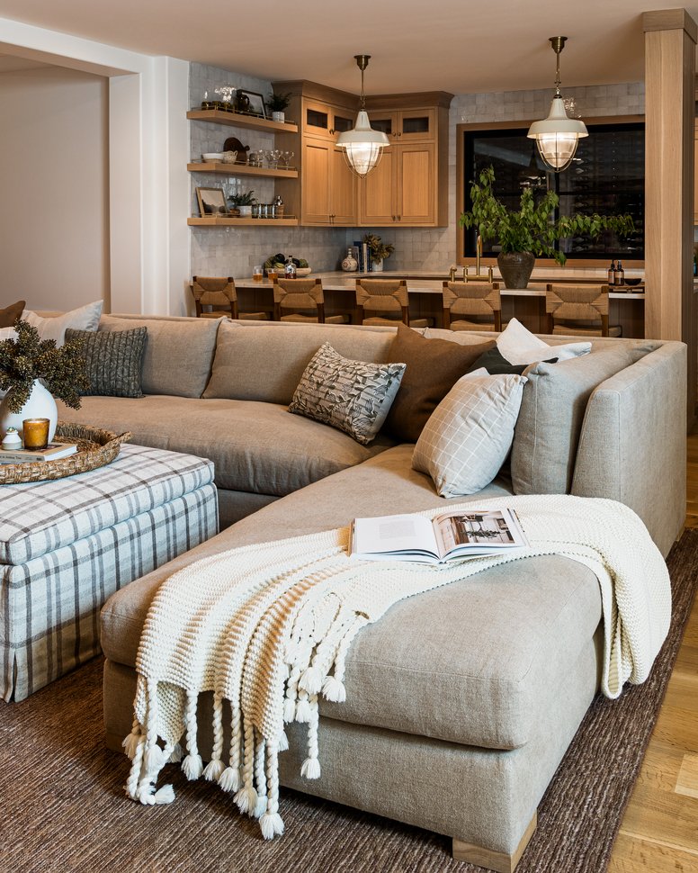 Basement living room in Flint Hills