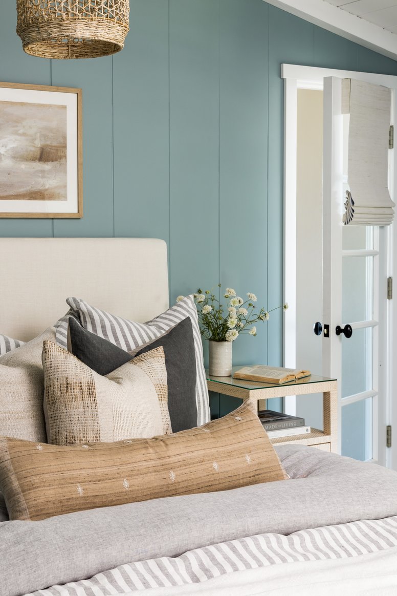 Guest Bedroom bed in Laguna Beach by Pure Salt