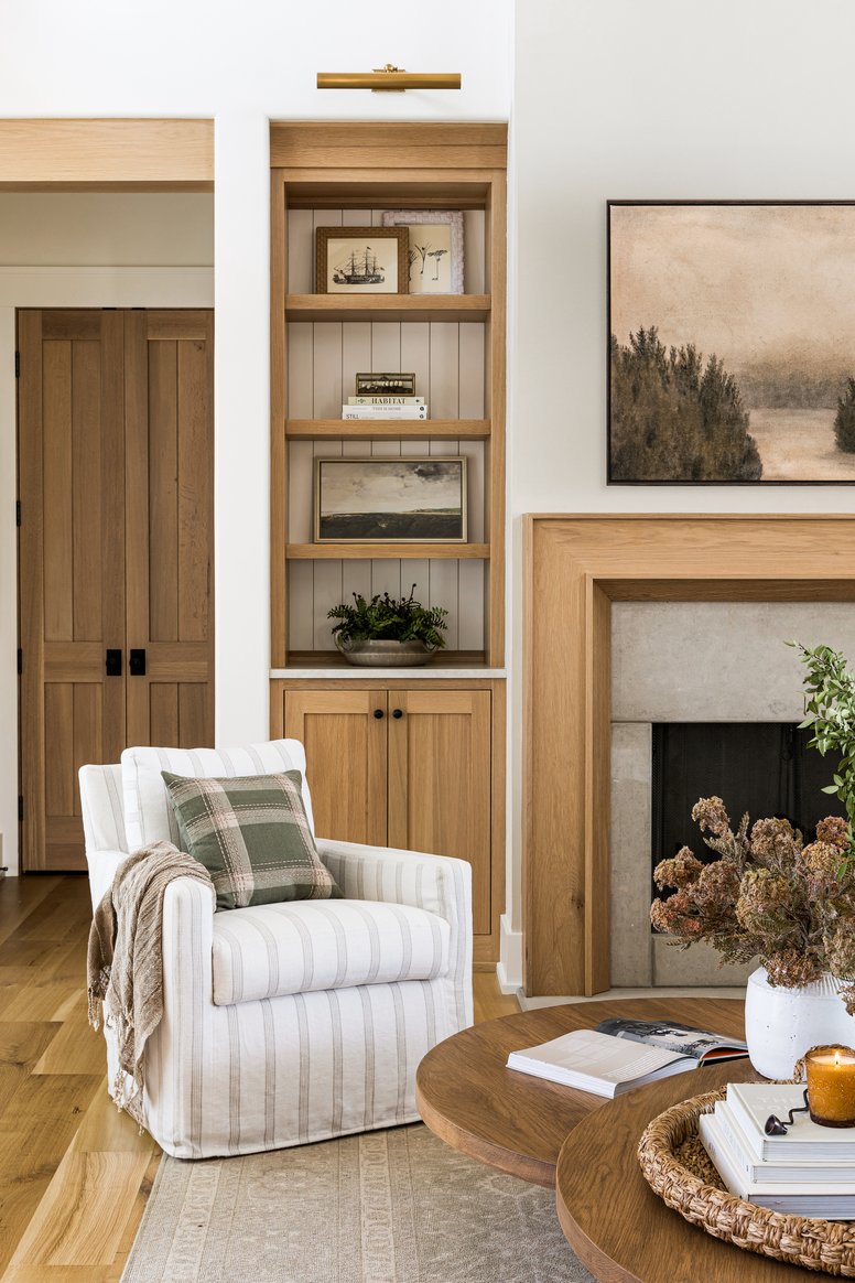 Living Room with fireplace in Flint Hills by Pure Salt