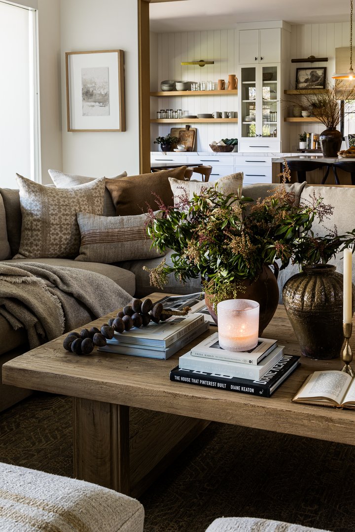 Living room cocktail table in Newport Harbor