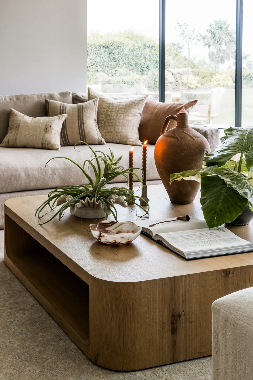 Living room detail in Malibu