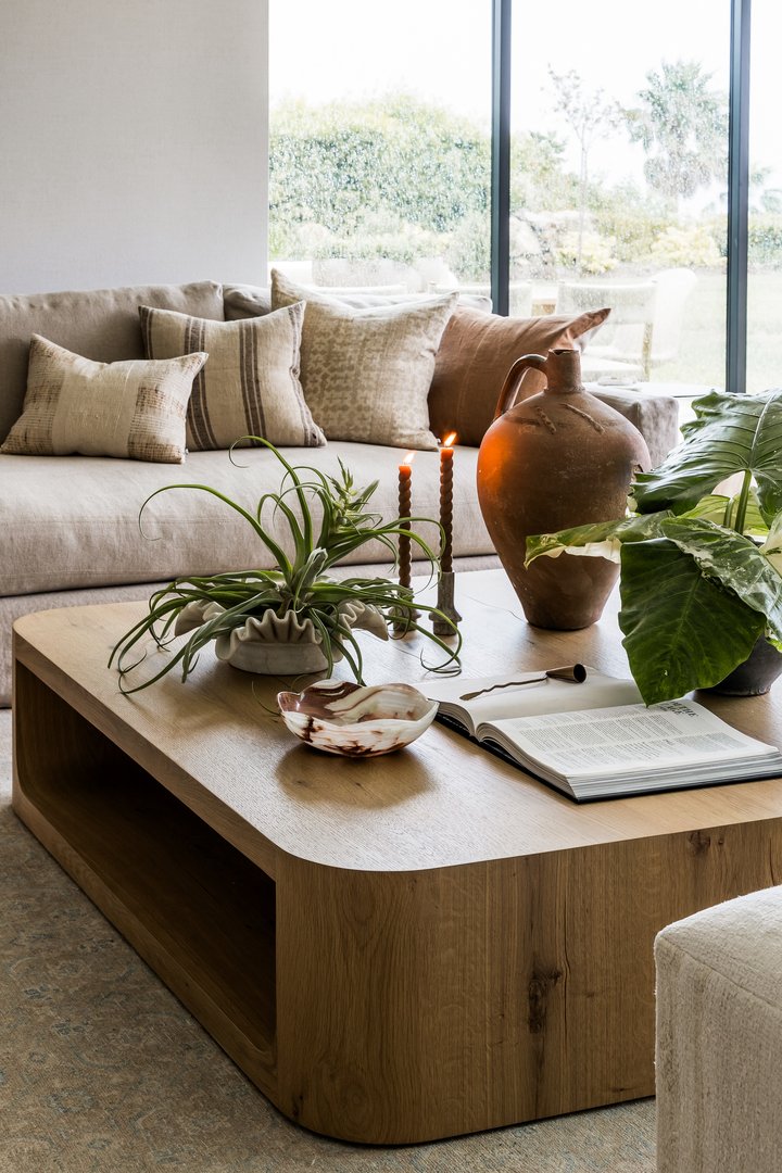 Living room detail in Malibu
