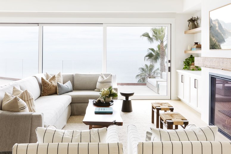 Living room view in Three Arch Bay