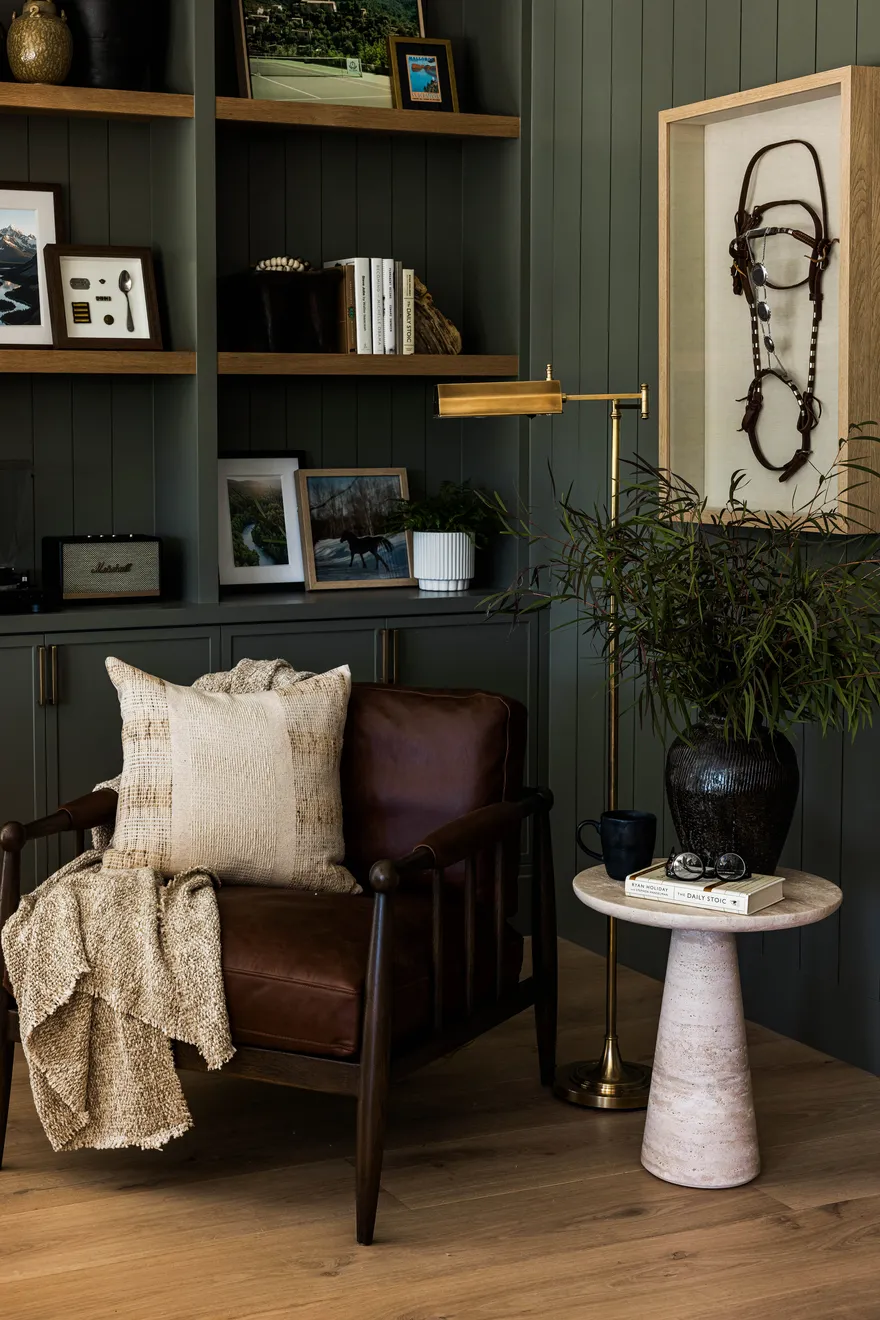 Living Room bookcase in California Ranch