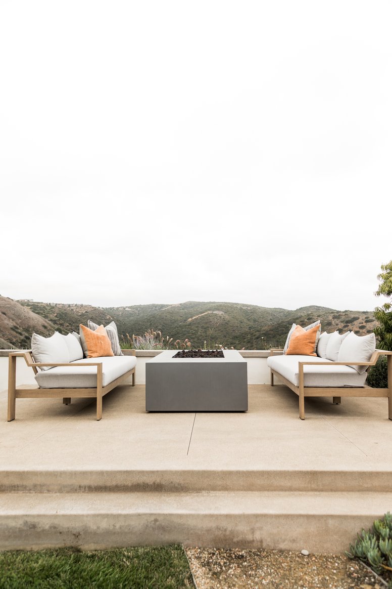Outdoor firepit in Coastal Canyon by Pure Salt