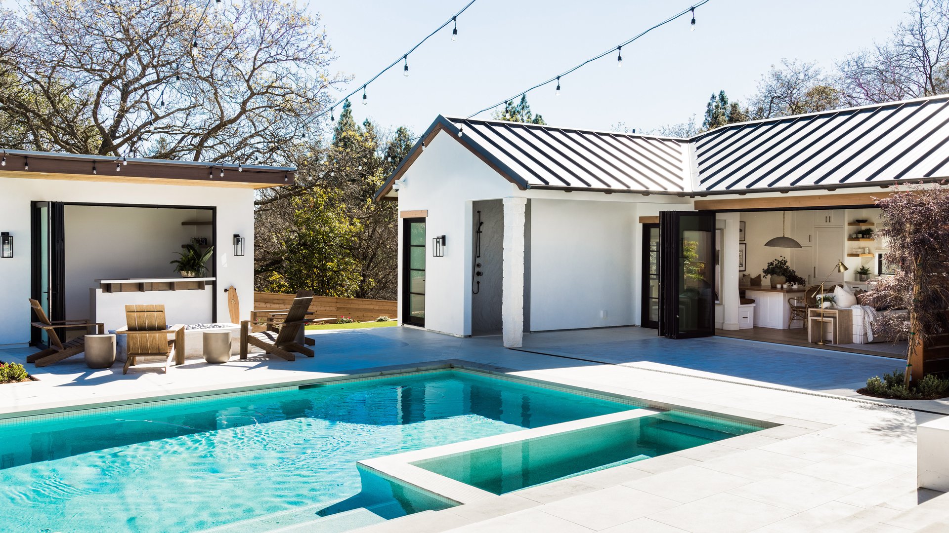 Outdoor poolside in Los Gatos by Pure Salt