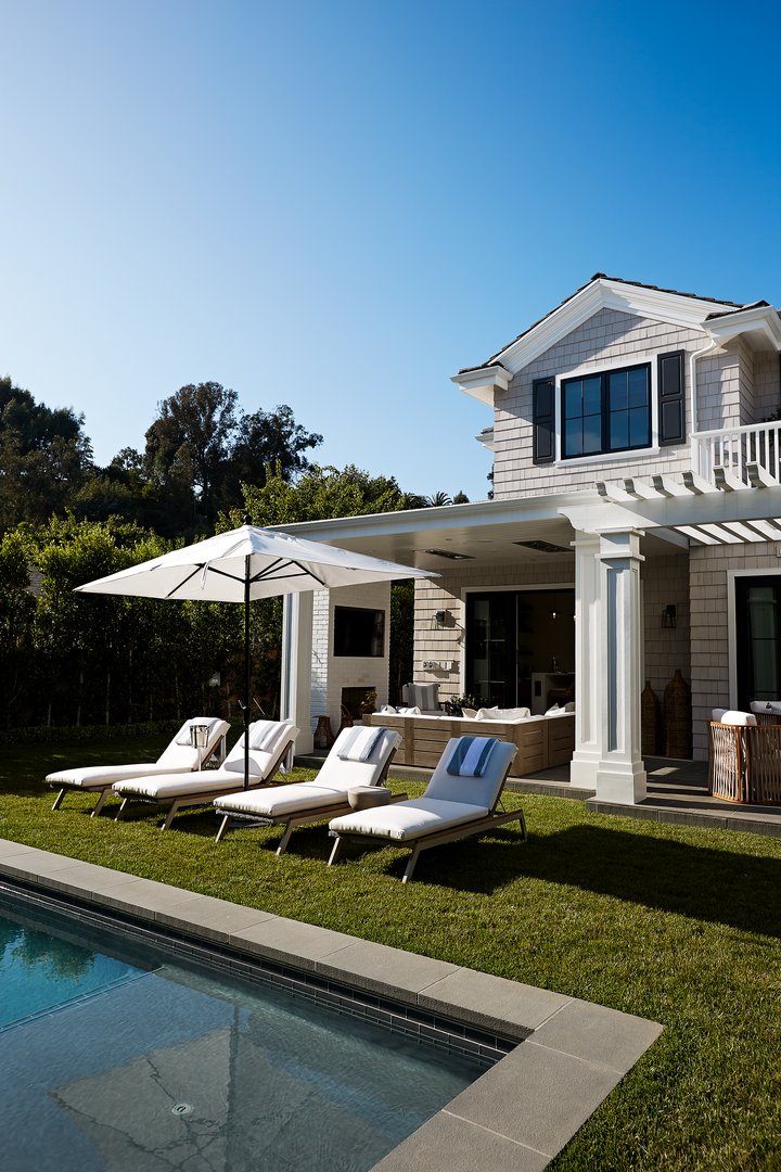 Outdoor pool in Brentwood