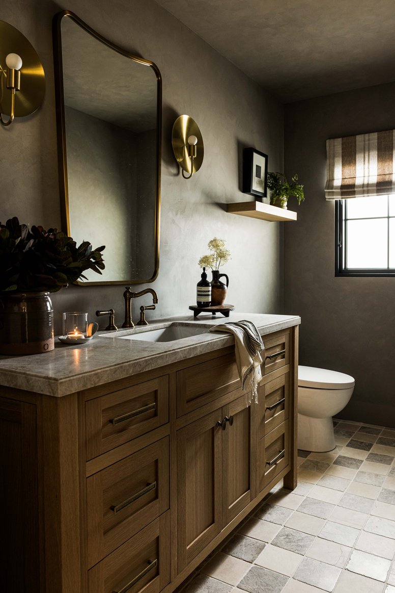 Powder Room in California Ranch by Pure Salt