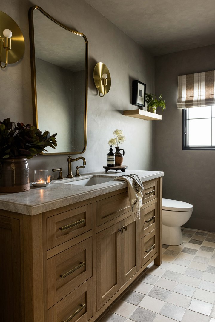 Powder Room in California Ranch by Pure Salt