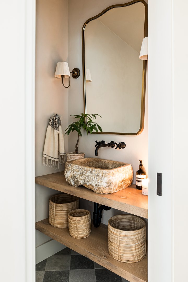 Powder Room in Rochell Retreat by Pure Salt