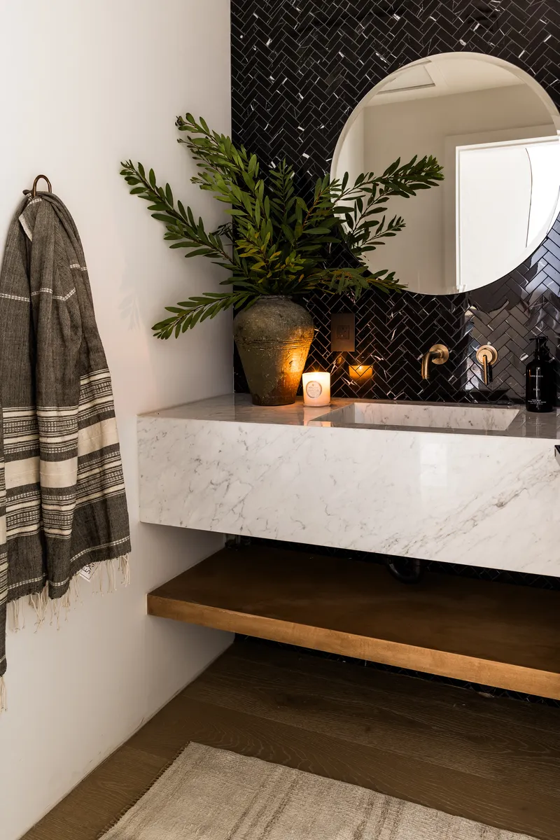 Powder room in Malibu