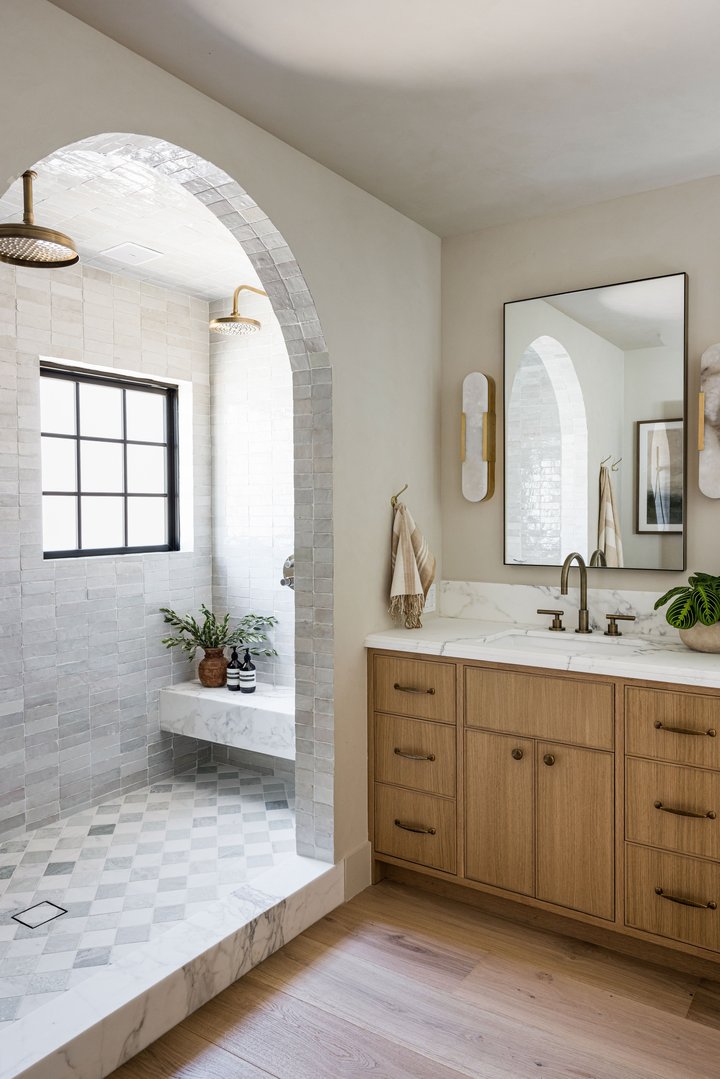 Primary Suite bathroom in California Ranch by Pure Salt