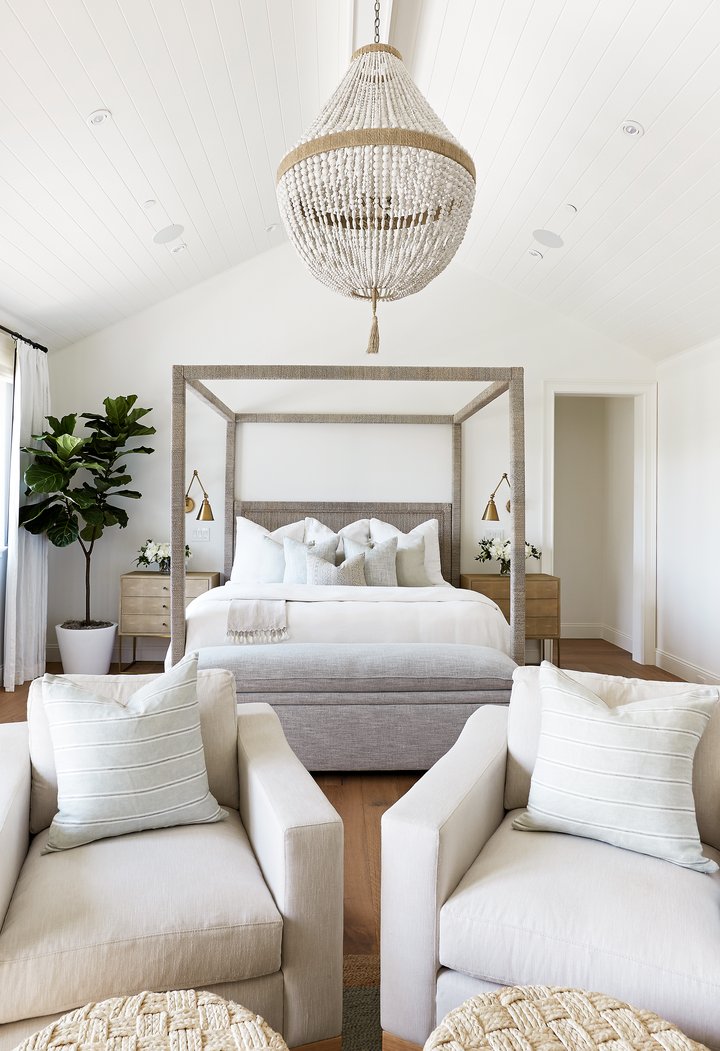 Primary Suite bedroom seating in Brentwood by Pure Salt