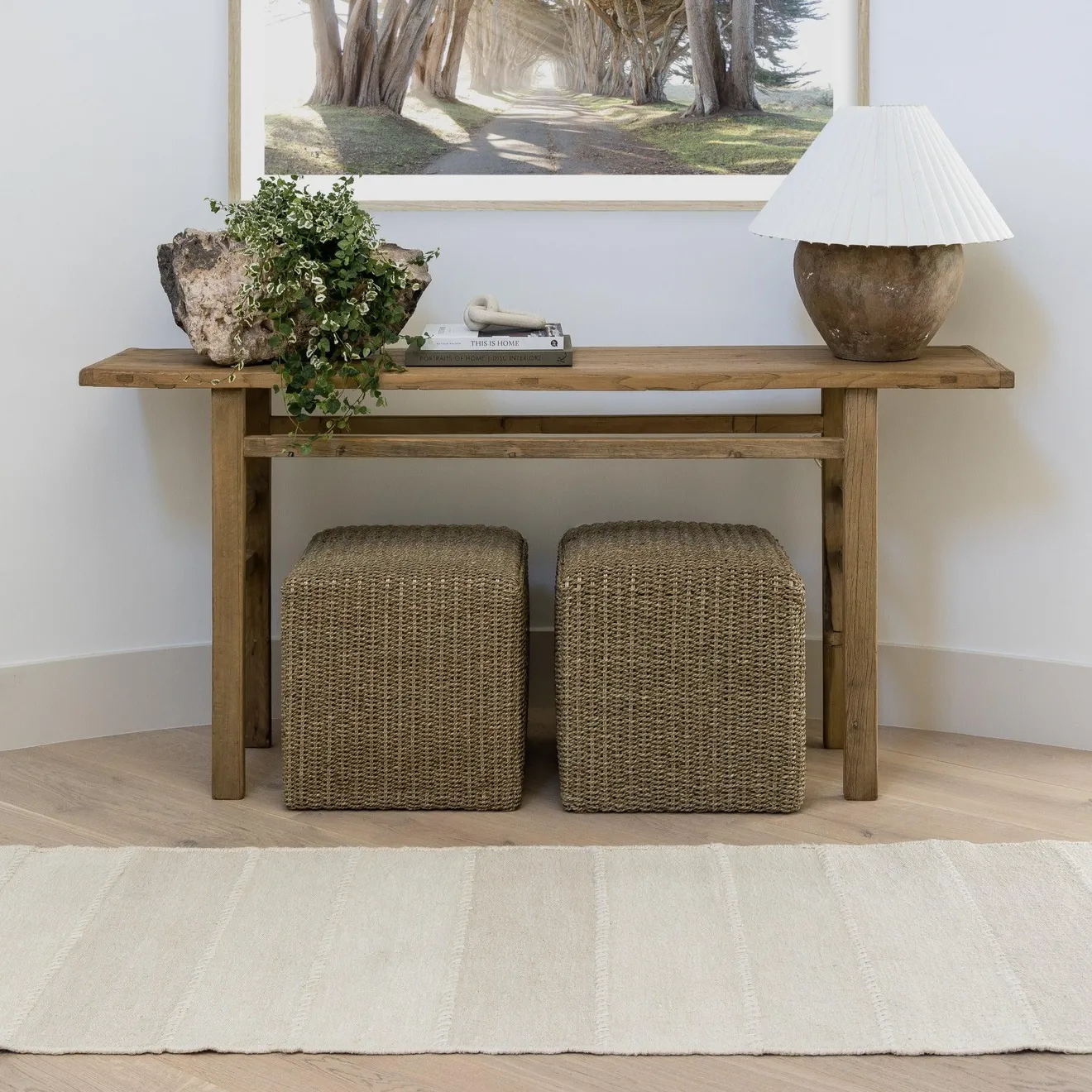 Neutral area rugs for hallways, bedrooms, living rooms and more.