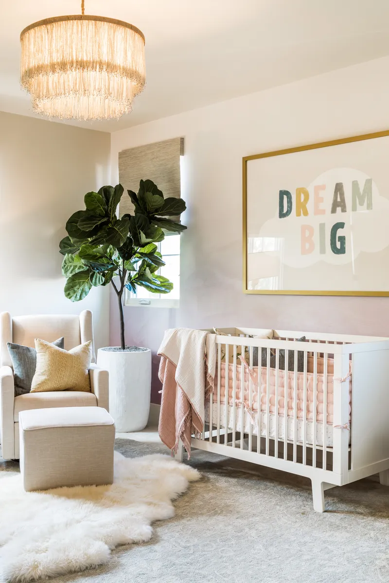 Girls Bedroom crib in Coastal Canyon