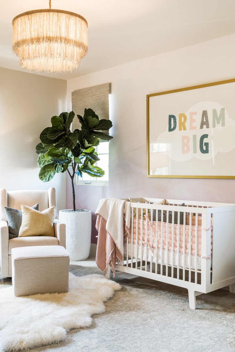Girls Bedroom crib in Coastal Canyon