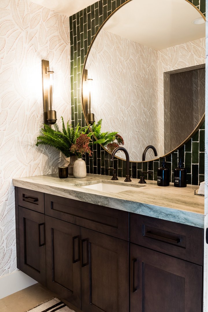 Guest powder room in Coastal Canyon